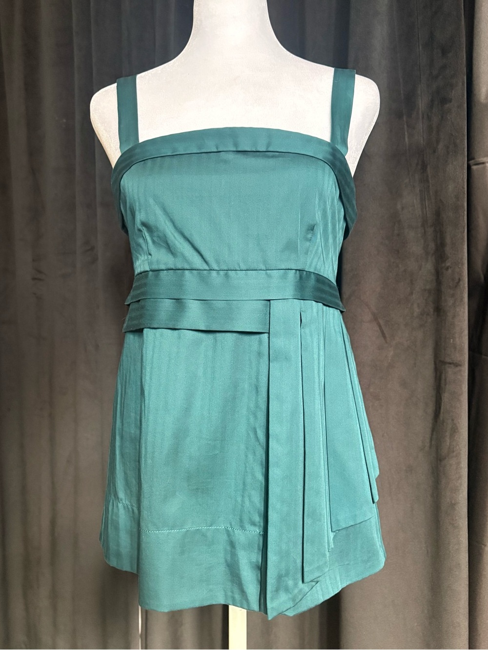 Marc by Marc Jacobs Teal Satin-Trim Camisole